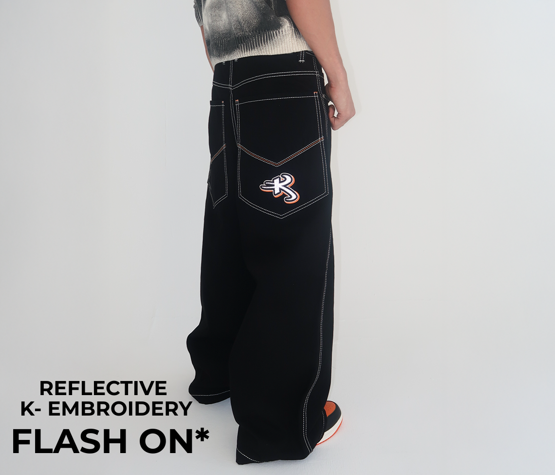 W SUPREME REFLEKTIVE K-HOLE 26" SUPER BLACK RINSE
