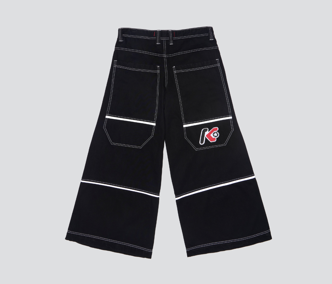 REFLEKTOR 36" WIDE LEG SUPER BLACK RINSE