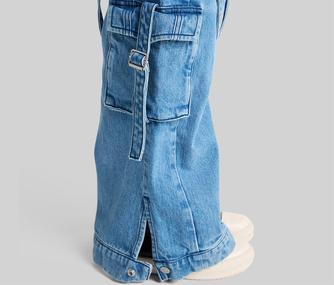 W 2623 90's COMBAT CARGO 23" MEDIUM STONE WASH