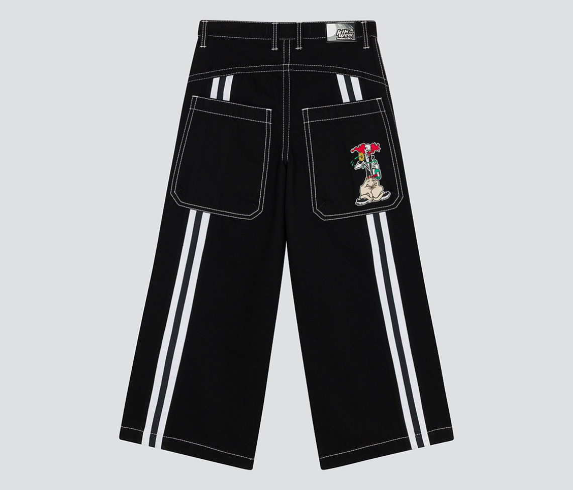 W EVIL KLOWN 28" SUPER BLACK RINSE