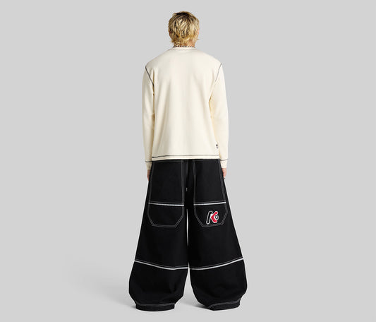 REFLEKTOR 36" WIDE LEG SUPER BLACK RINSE
