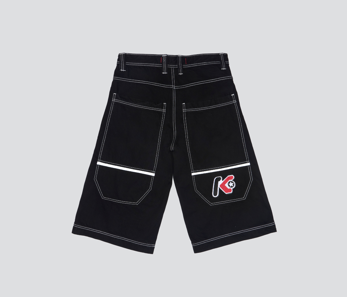 W REFLEKTOR JORT 18" INSEAM SUPER BLACK RINSE