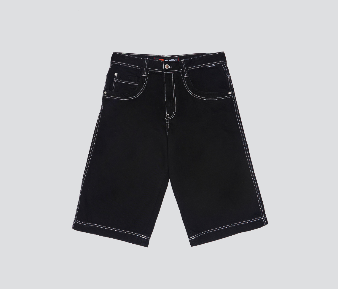 2436 REFLEKTOR JORT 18" INSEAM SUPER BLACK RINSE