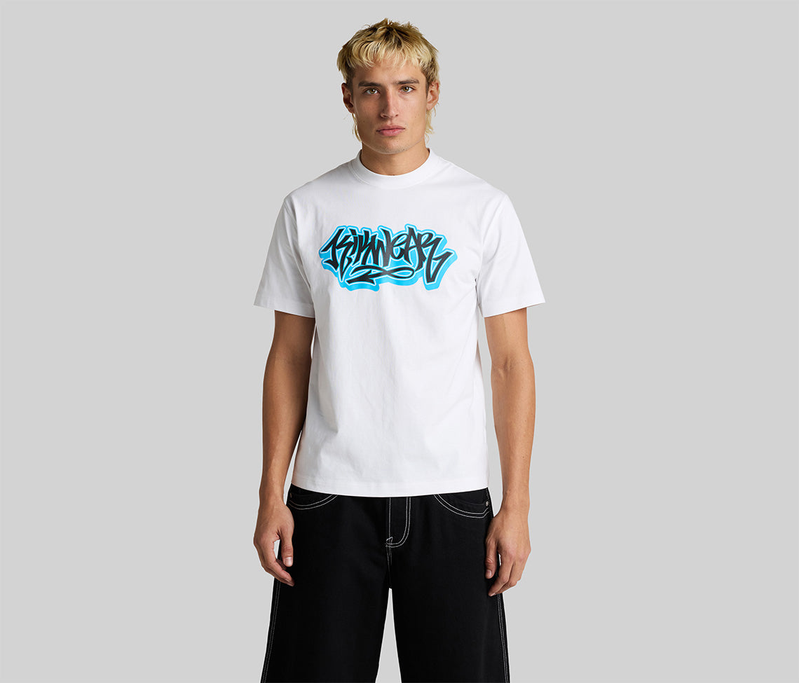 GRAFFITI LOGO GRAPHIC TEE - WHITE