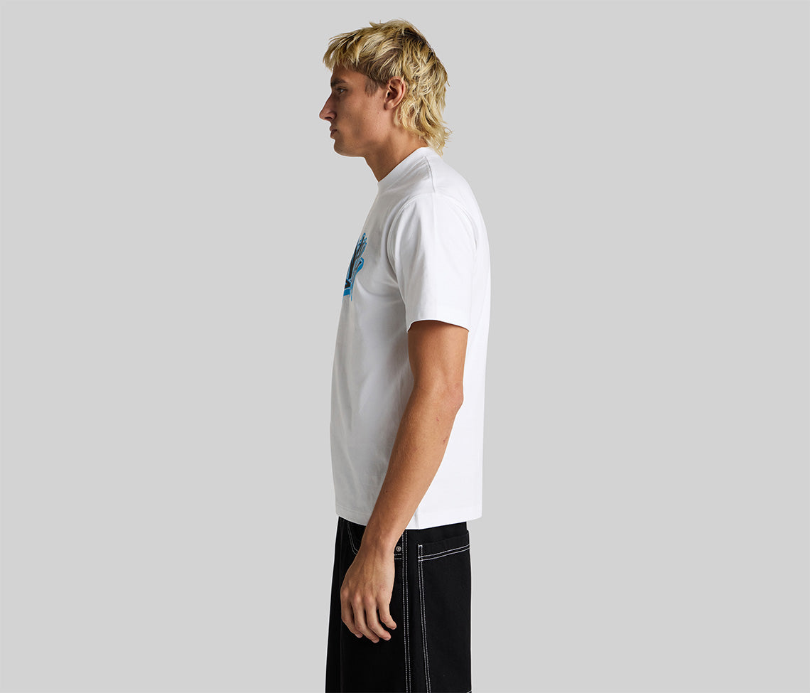 GRAFFITI LOGO GRAPHIC TEE - WHITE