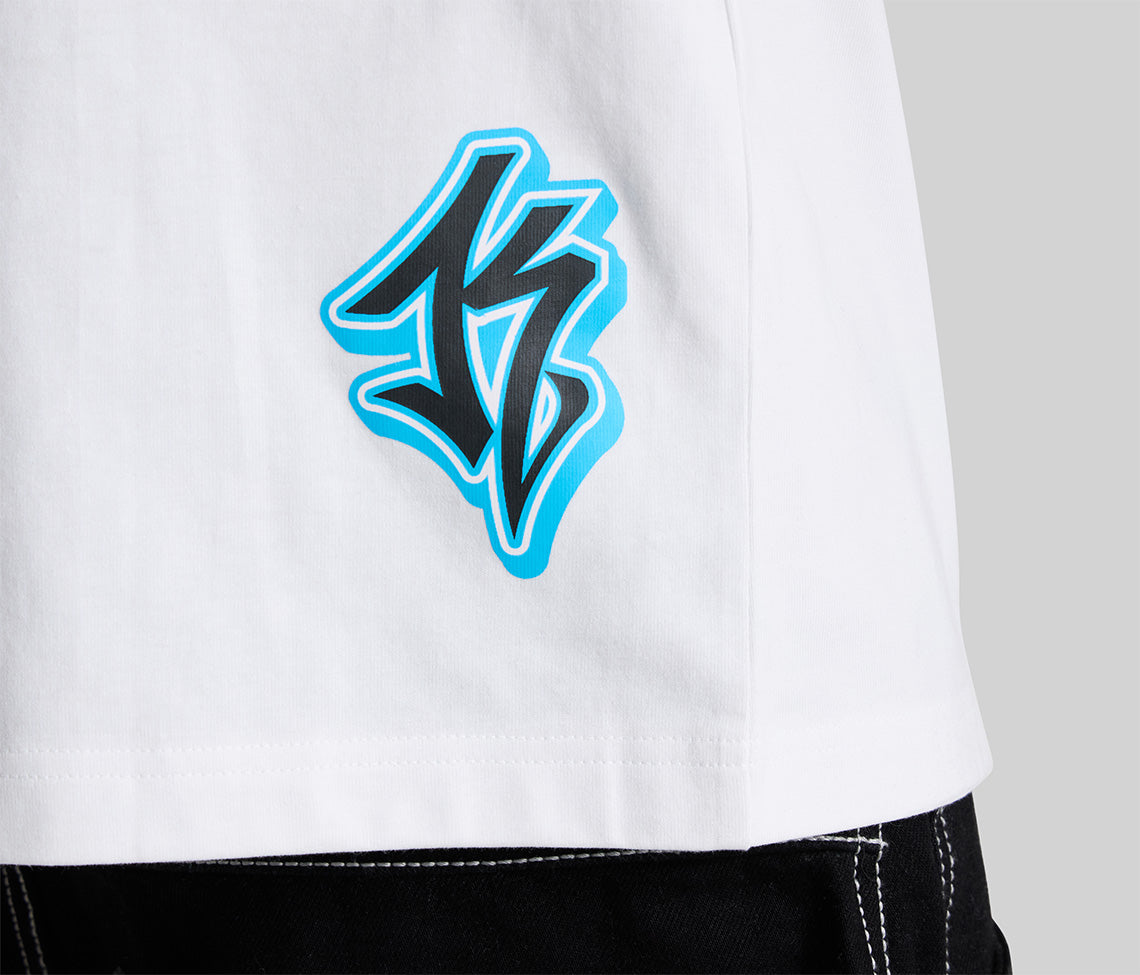 GRAFFITI LOGO GRAPHIC TEE - WHITE