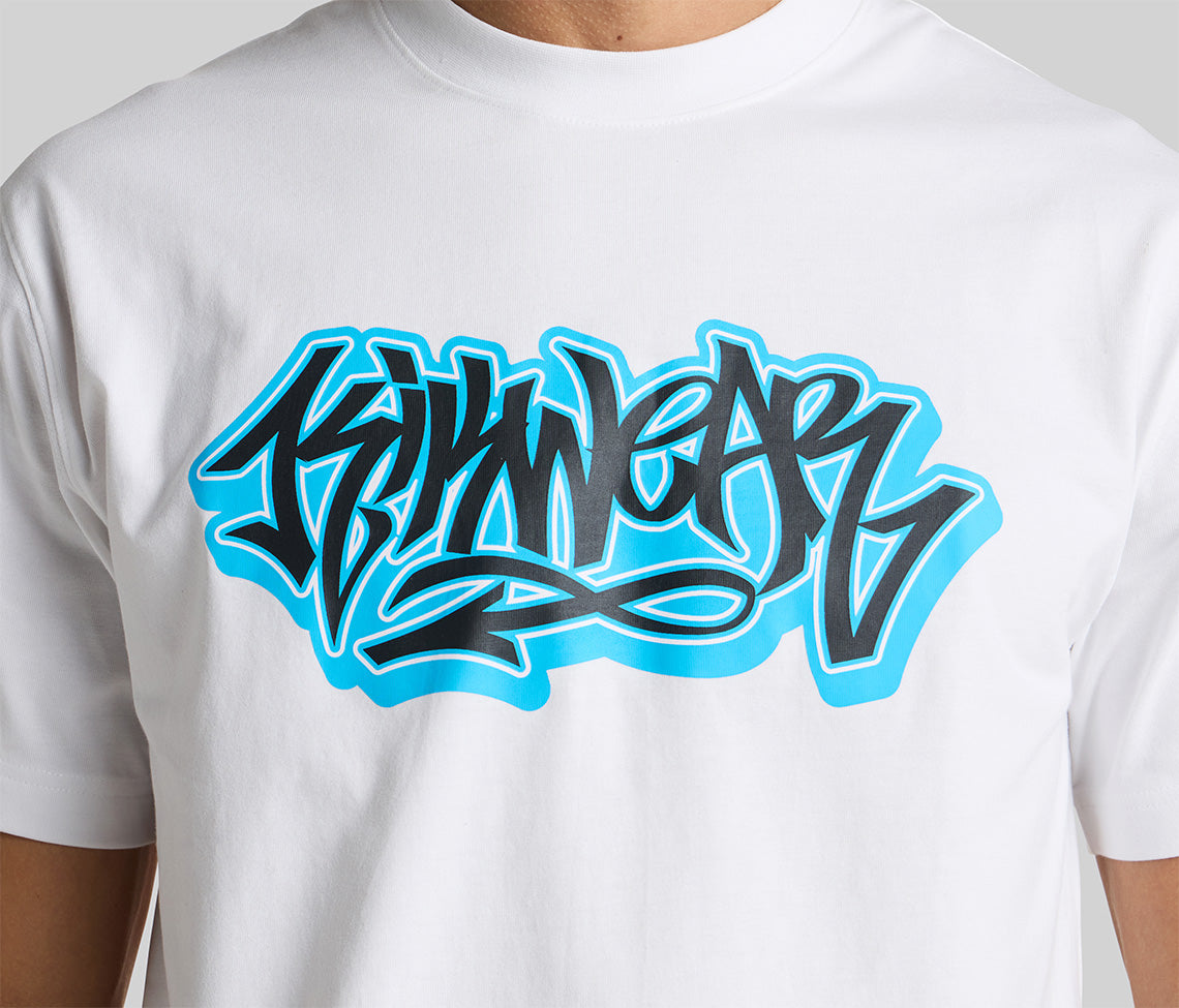 GRAFFITI LOGO GRAPHIC TEE - WHITE