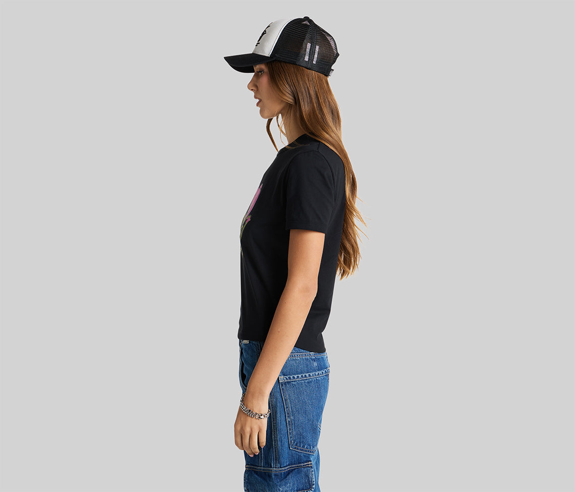 DOUBLE GLOW GRAPHIC TEE - BLACK