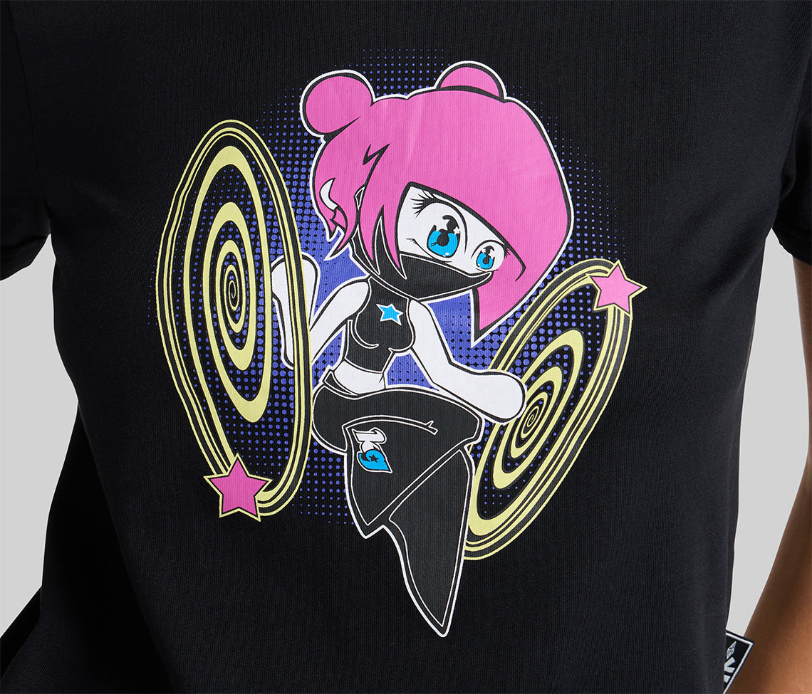 DOUBLE GLOW GRAPHIC TEE - BLACK
