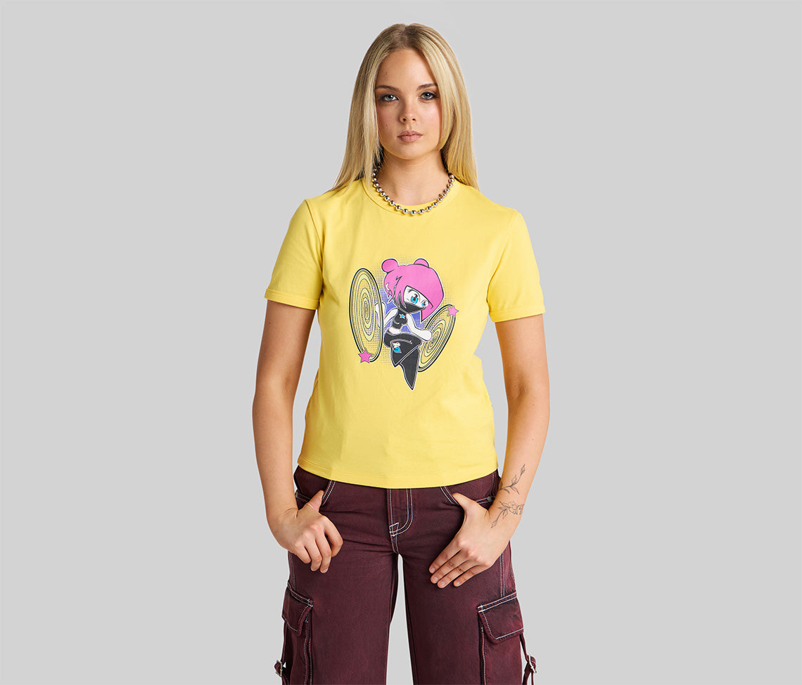 DOUBLE GLOW GRAPHIC TEE - YELLOW