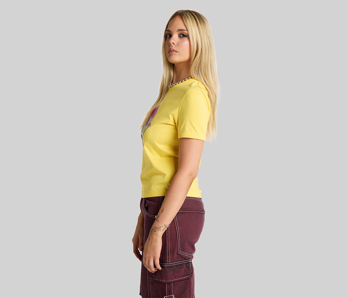 DOUBLE GLOW GRAPHIC TEE - YELLOW