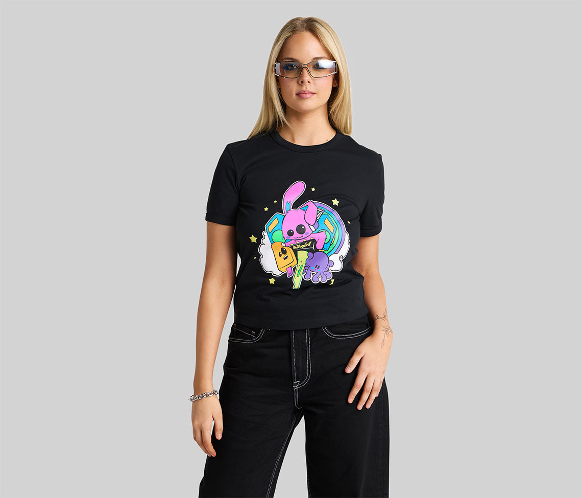 KIK MICROPHONE GRAPHIC TEE - BLACK
