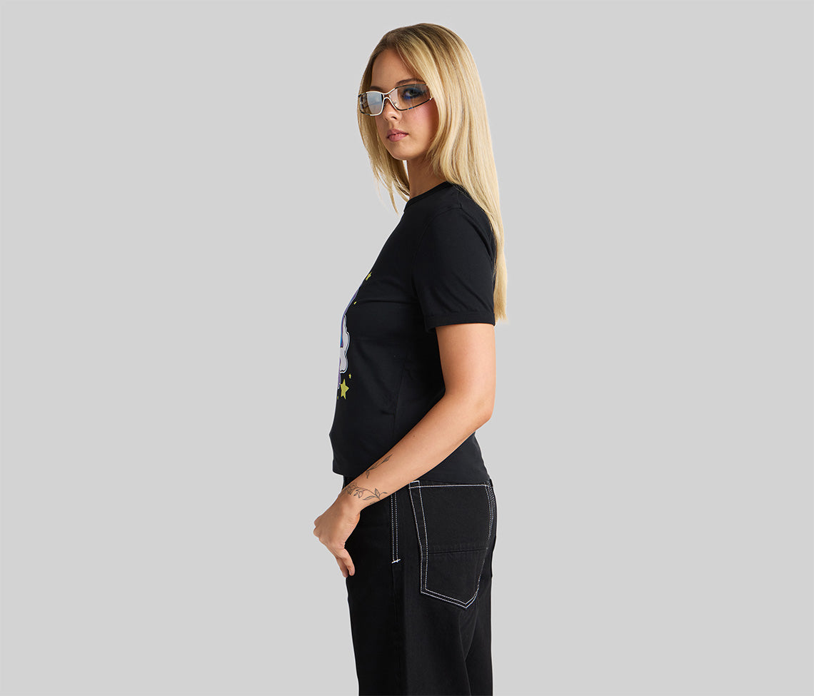 KIK MICROPHONE GRAPHIC TEE - BLACK