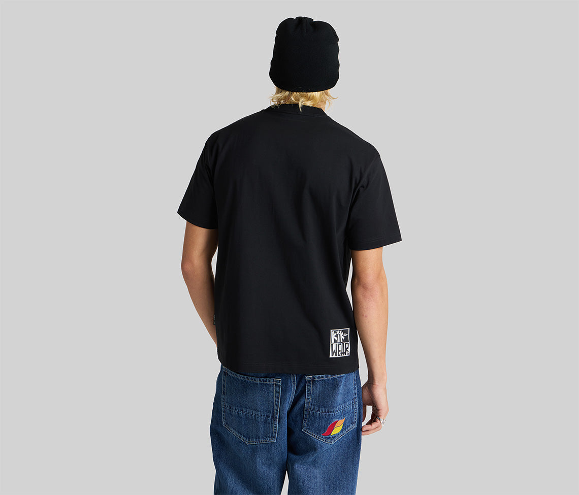 KIKWEAR PEACE GRAPHIC TEE - BLACK