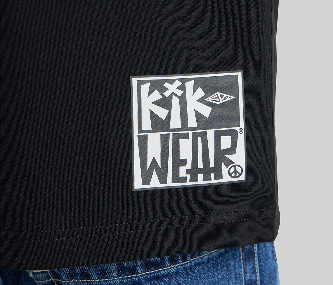 KIKWEAR PEACE GRAPHIC TEE - BLACK