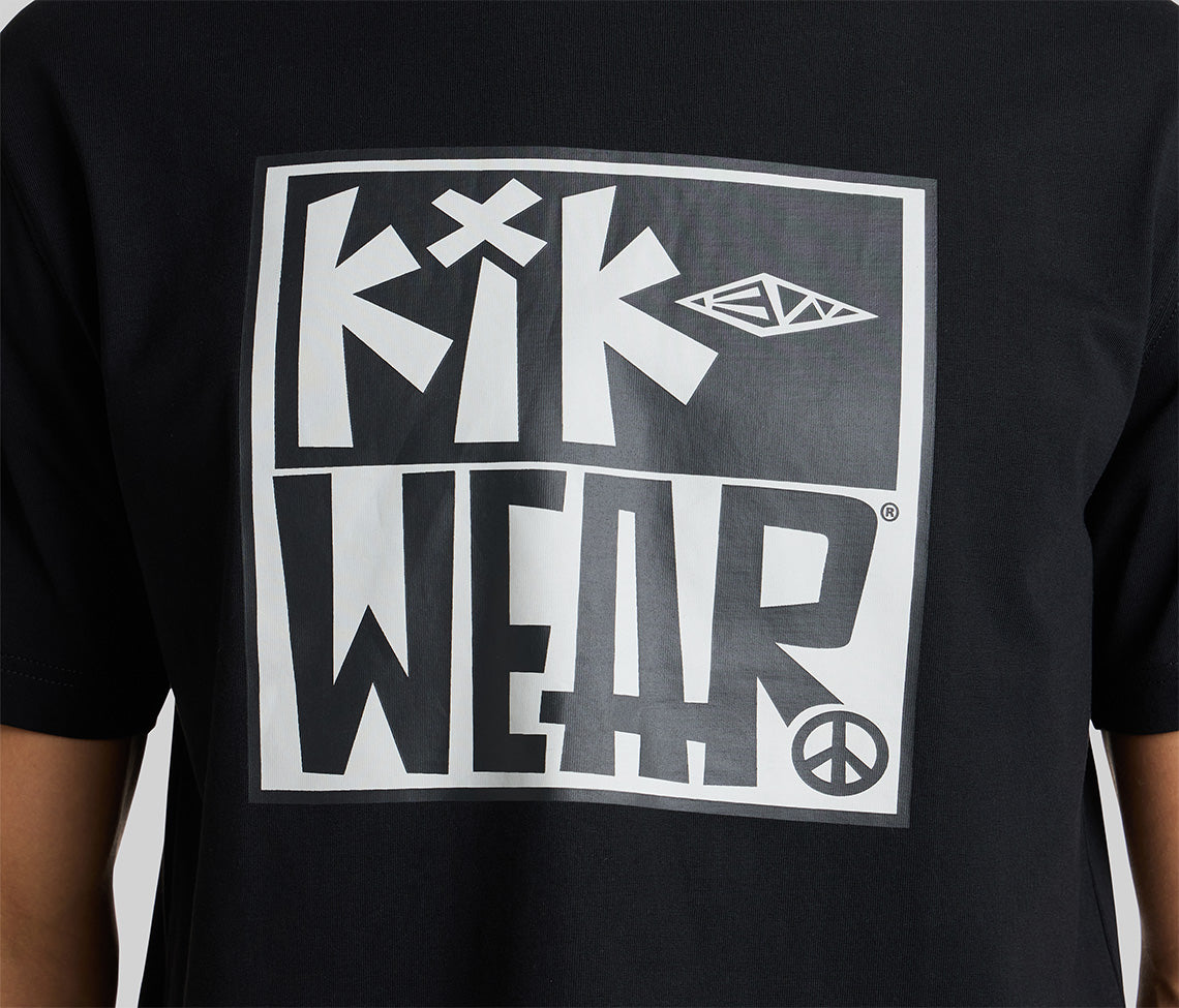 KIKWEAR PEACE GRAPHIC TEE - BLACK