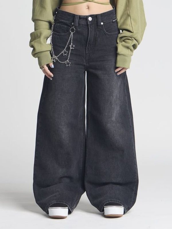 Wide-leg jeans front