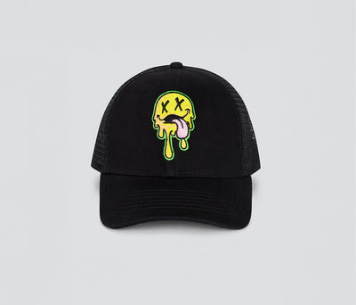 HAPPY FACE DENIM TRUCKER CAP