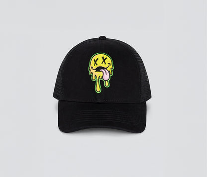 HAPPY FACE DENIM TRUCKER CAP
