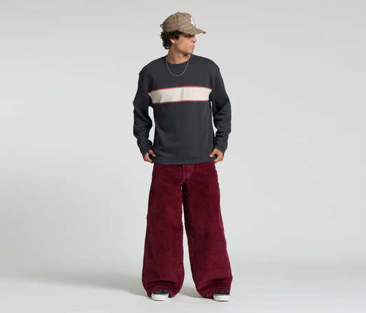 SUPREME KORDZ 26" 3-WALE CORDUROY BURGUNDY