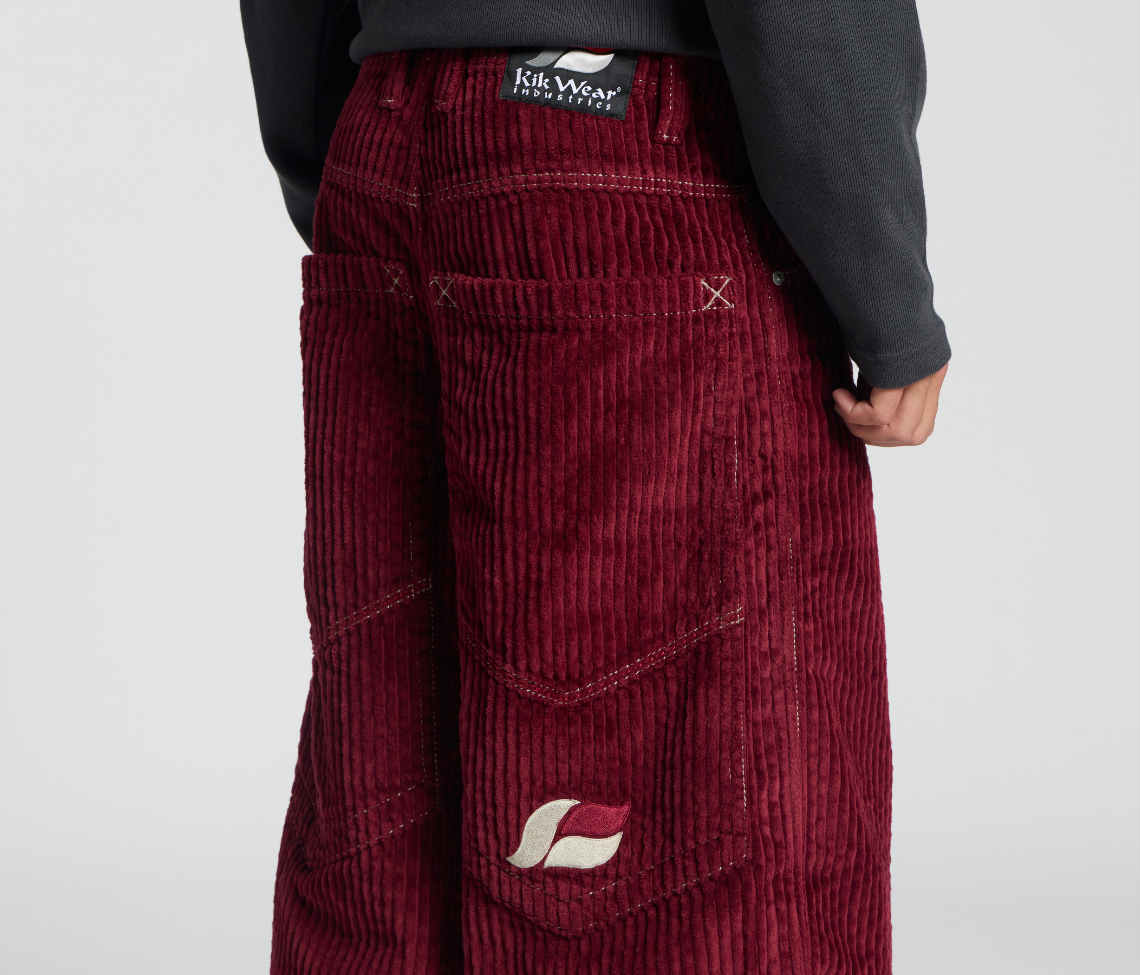 SUPREME KORDZ 26" 3-WALE CORDUROY BURGUNDY