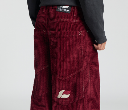 SUPREME KORDZ 26" 3-WALE CORDUROY BURGUNDY