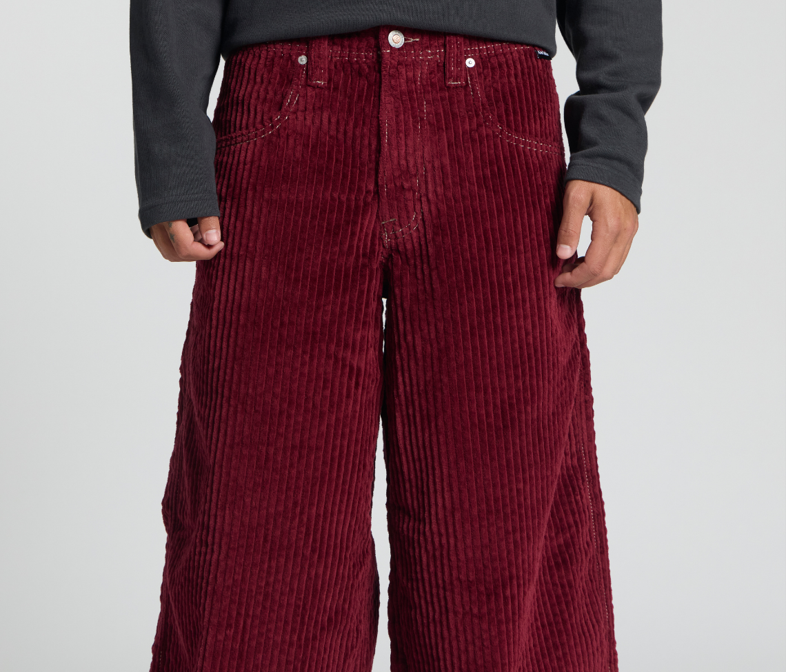 SUPREME KORDZ 26" 3-WALE CORDUROY BURGUNDY