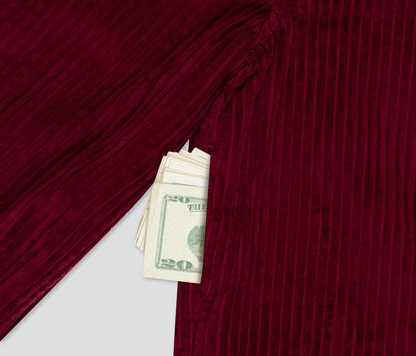 GRAFFITI CORDUROY SHORT 15" INSEAM BURGUNDY