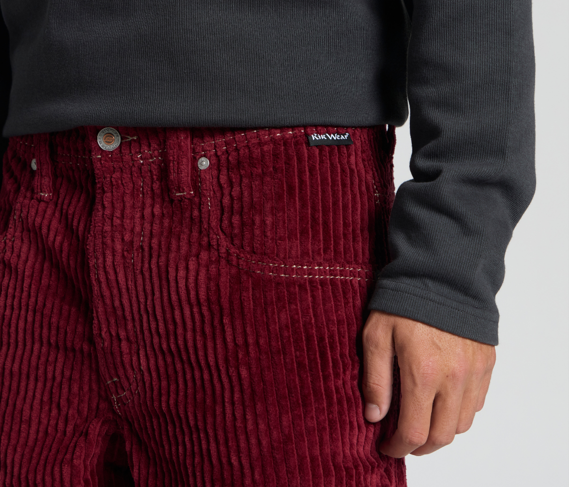 SUPREME KORDZ 26" 3-WALE CORDUROY BURGUNDY