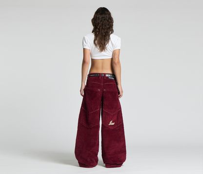 W SUPREME KORDZ 26" 3-WALE CORDUROY BURGUNDY