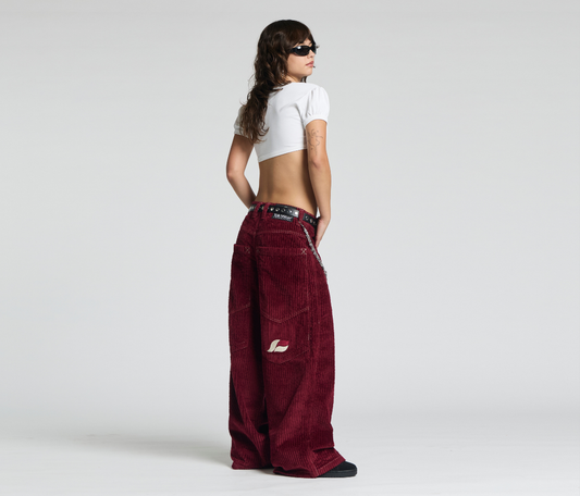 W SUPREME KORDZ 26" 3-WALE CORDUROY BURGUNDY