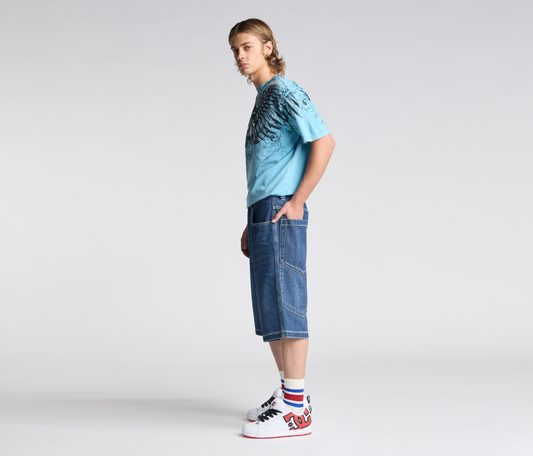 SUPREME GRAFFITI JORT 15" INSEAM AZUL DARK WASH