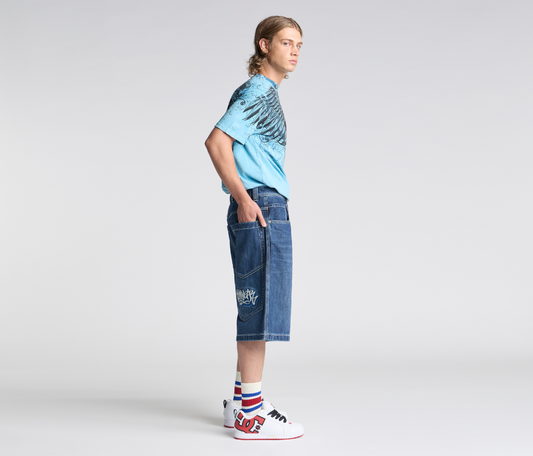 SUPREME GRAFFITI JORT 15" INSEAM AZUL DARK WASH
