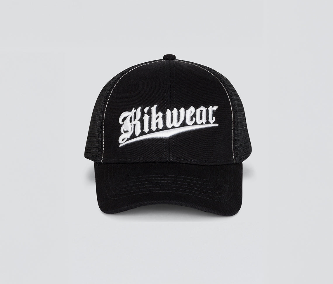 OLD ENGLISH DENIM TRUCKER CAP BLACK