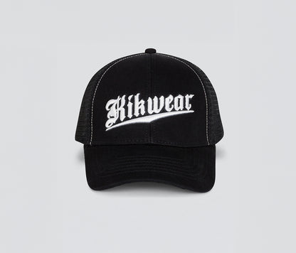 OLD ENGLISH DENIM TRUCKER CAP BLACK