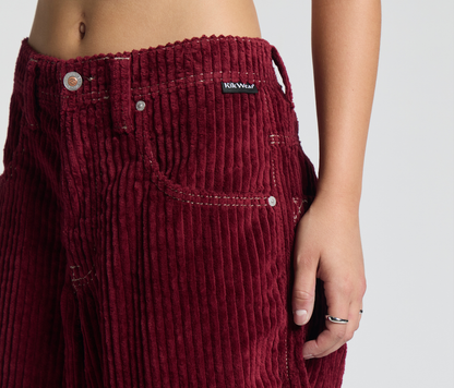 W SUPREME KORDZ 26" 3-WALE CORDUROY BURGUNDY