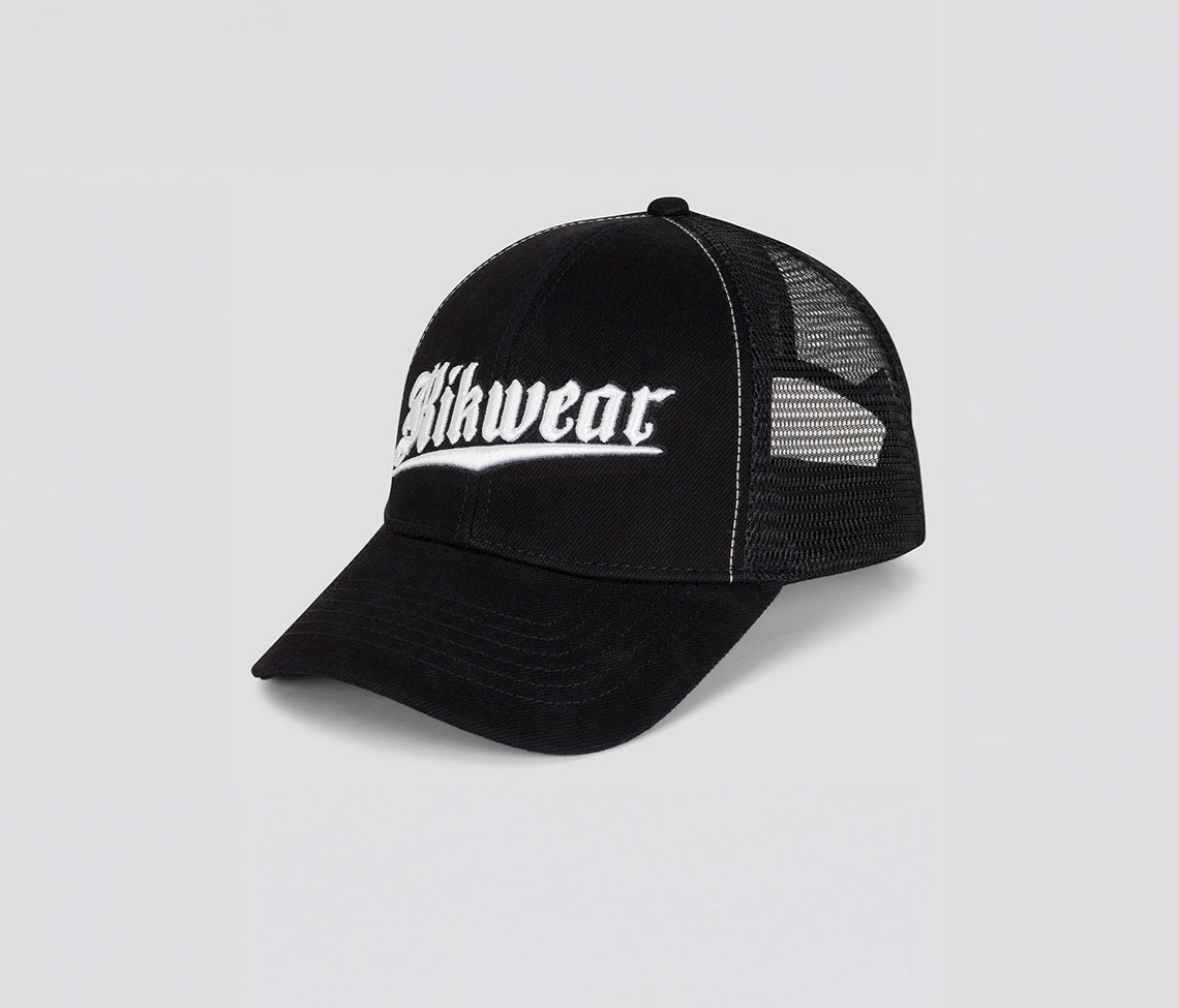 OLD ENGLISH DENIM TRUCKER CAP BLACK