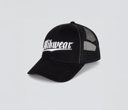 OLD ENGLISH DENIM TRUCKER CAP BLACK
