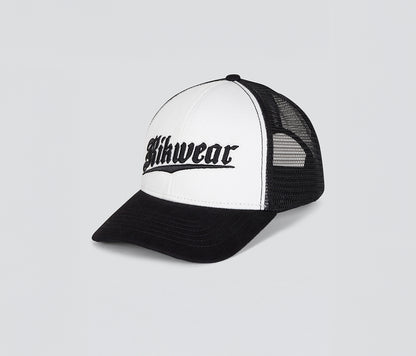 OLD ENGLISH DENIM TRUCKER CAP WHITE