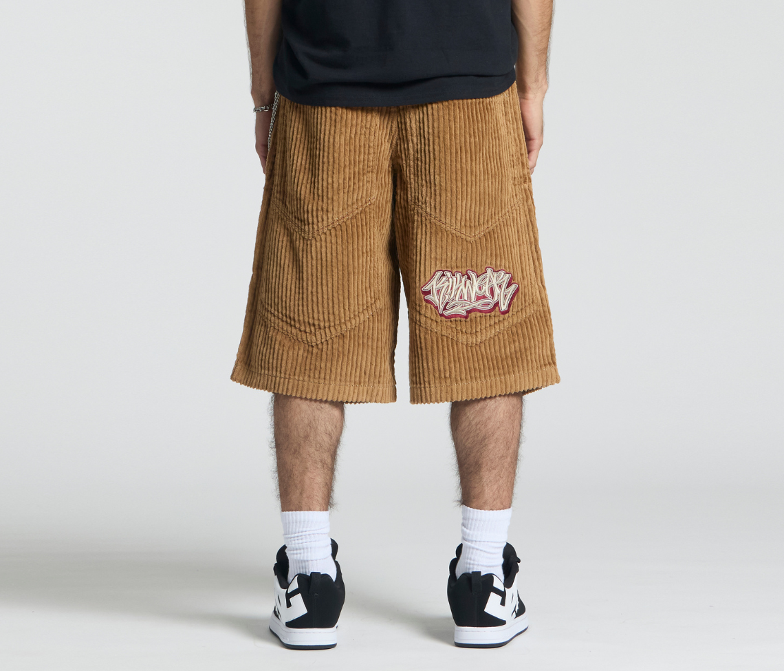GRAFFITI CORDUROY SHORT 15" INSEAM TOBACCO