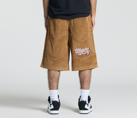 GRAFFITI CORDUROY SHORT 15" INSEAM TOBACCO