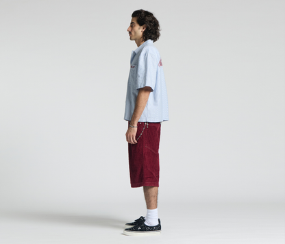 GRAFFITI CORDUROY SHORT 15" INSEAM BURGUNDY