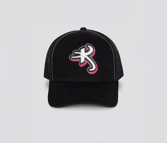 ASTRO K DENIM TRUCKER CAP BLACK