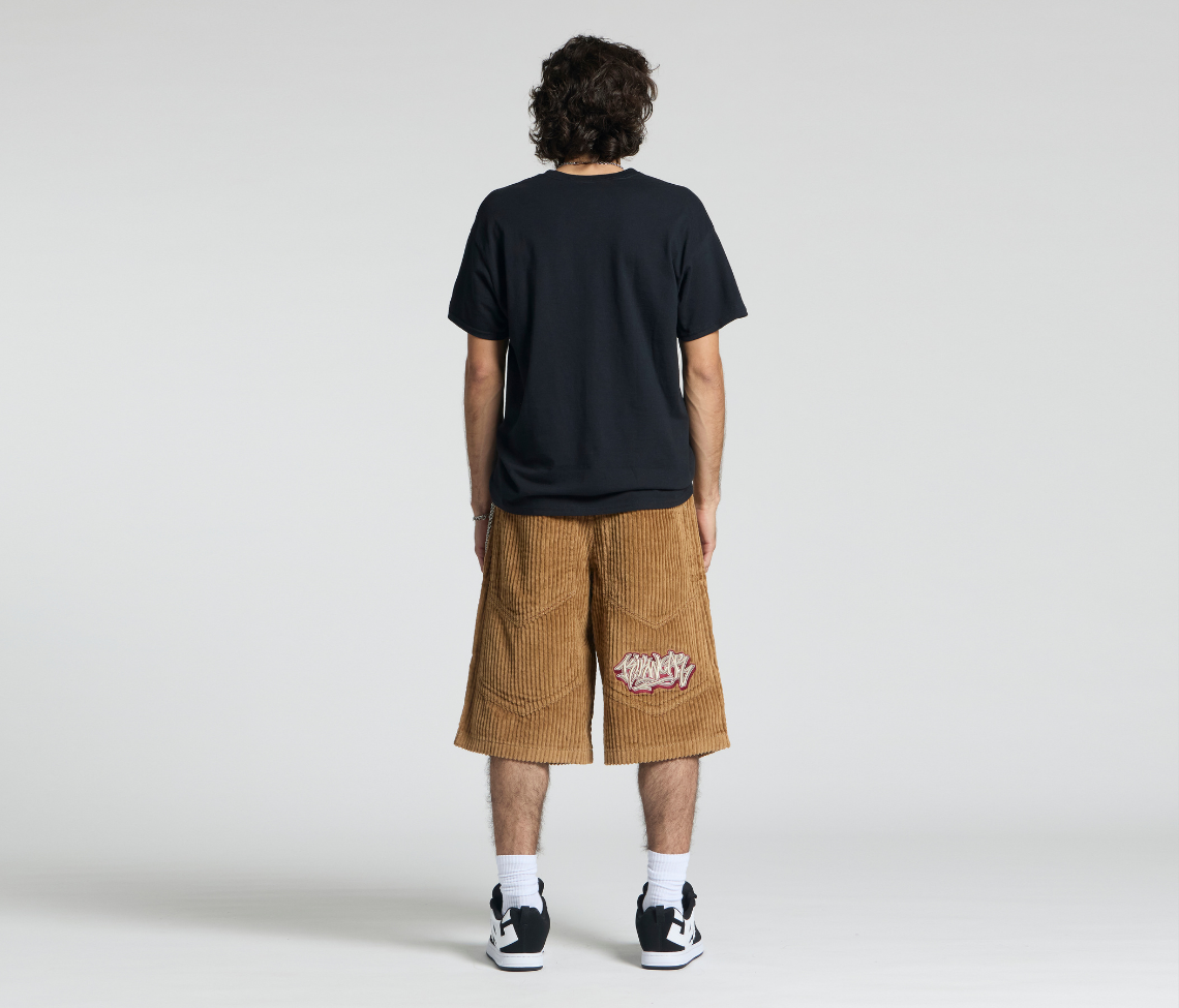 GRAFFITI CORDUROY SHORT 15" INSEAM TOBACCO