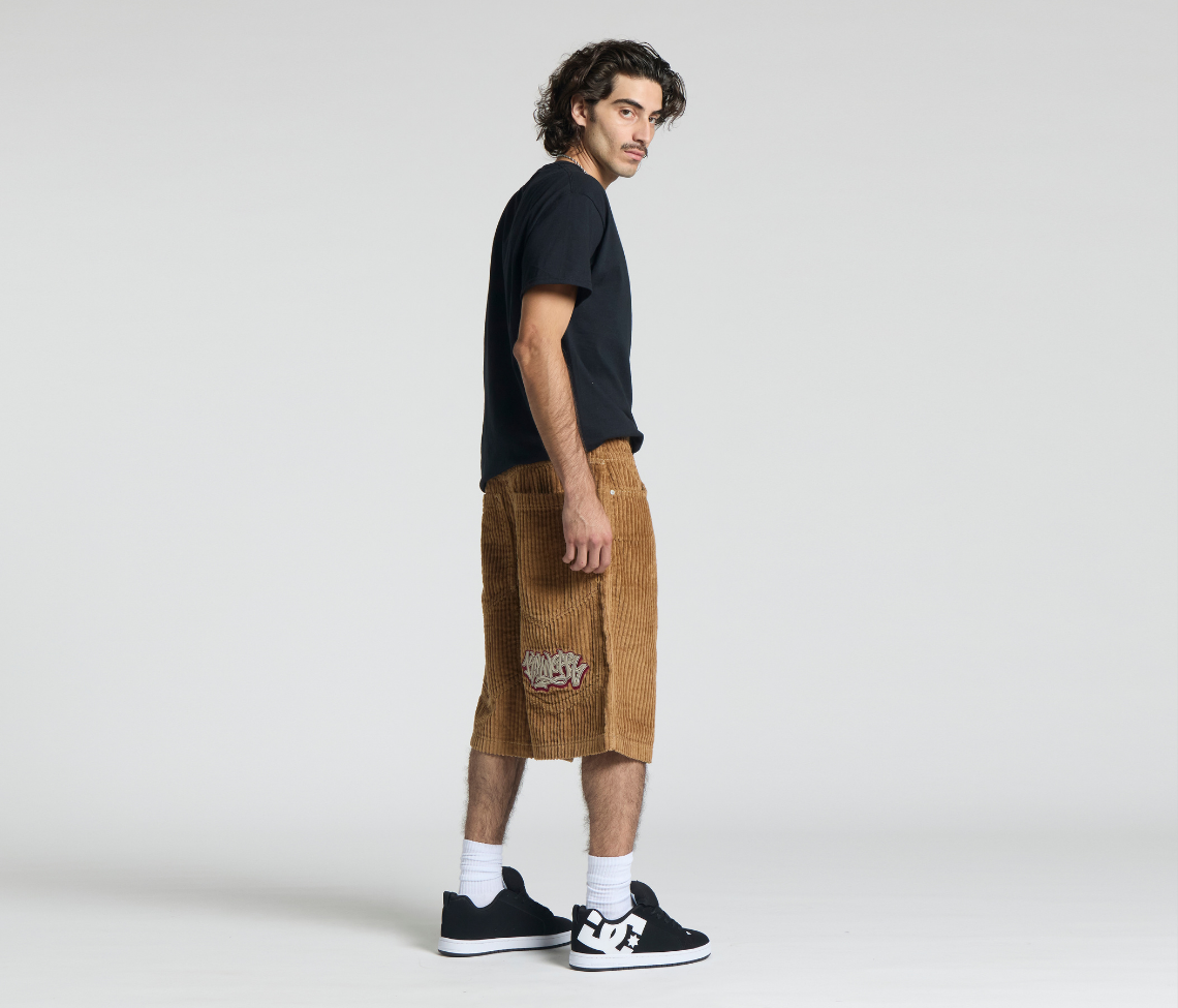 GRAFFITI CORDUROY SHORT 15" INSEAM TOBACCO