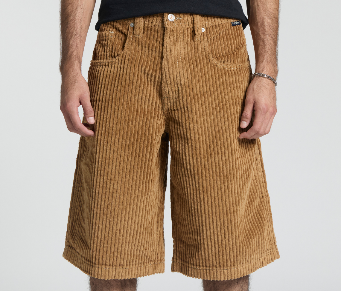 GRAFFITI CORDUROY SHORT 15" INSEAM TOBACCO