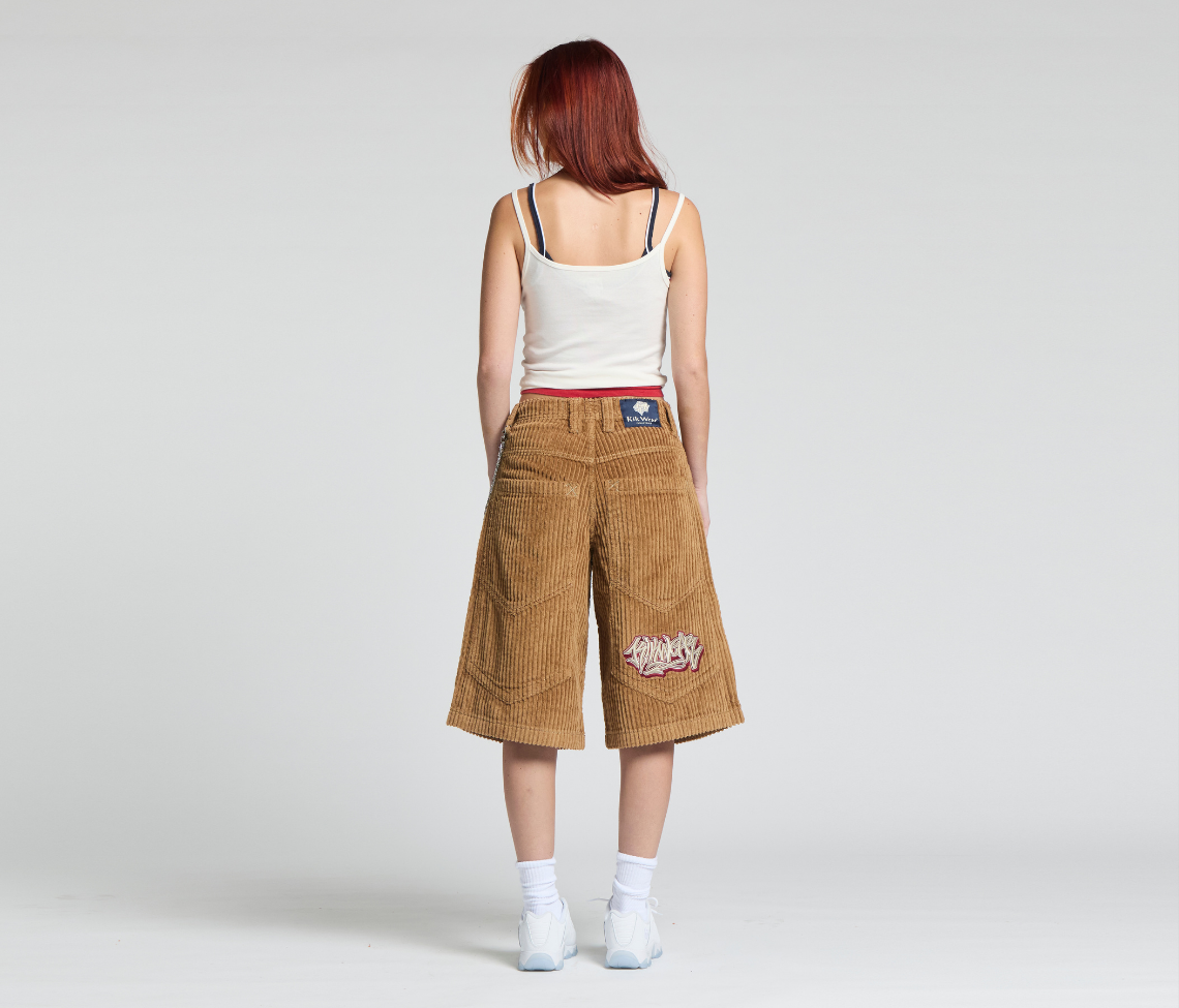 W GRAFFITI CORDUROY SHORT 15" INSEAM TOBACCO