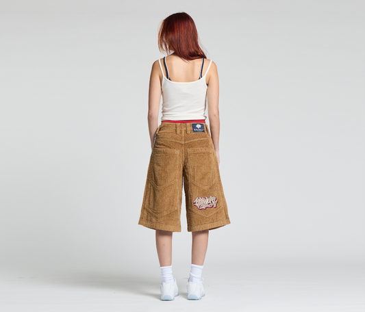 W GRAFFITI CORDUROY SHORT 15" INSEAM TOBACCO