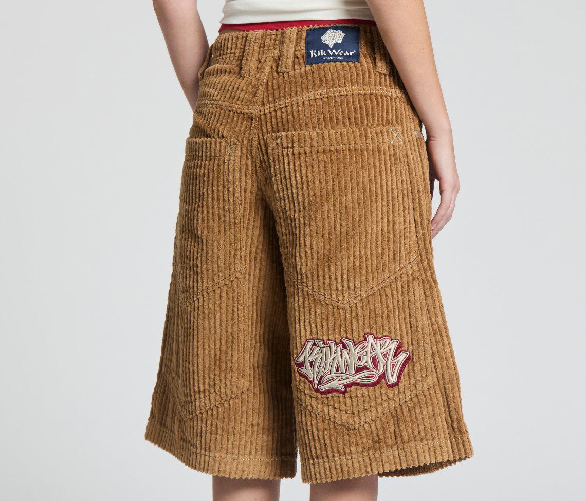W GRAFFITI CORDUROY SHORT 15" INSEAM TOBACCO