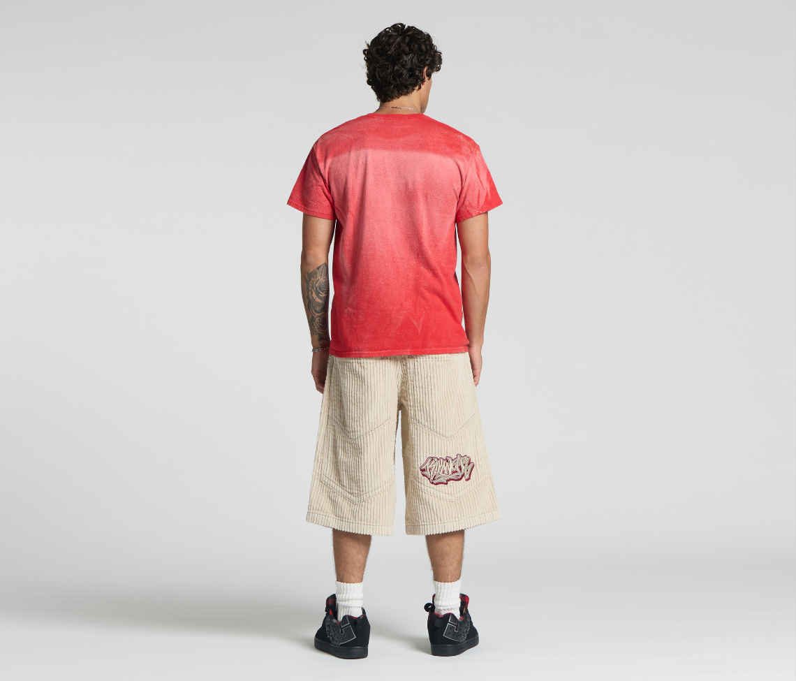 GRAFFITI CORDUROY SHORT 15" INSEAM KHAKI
